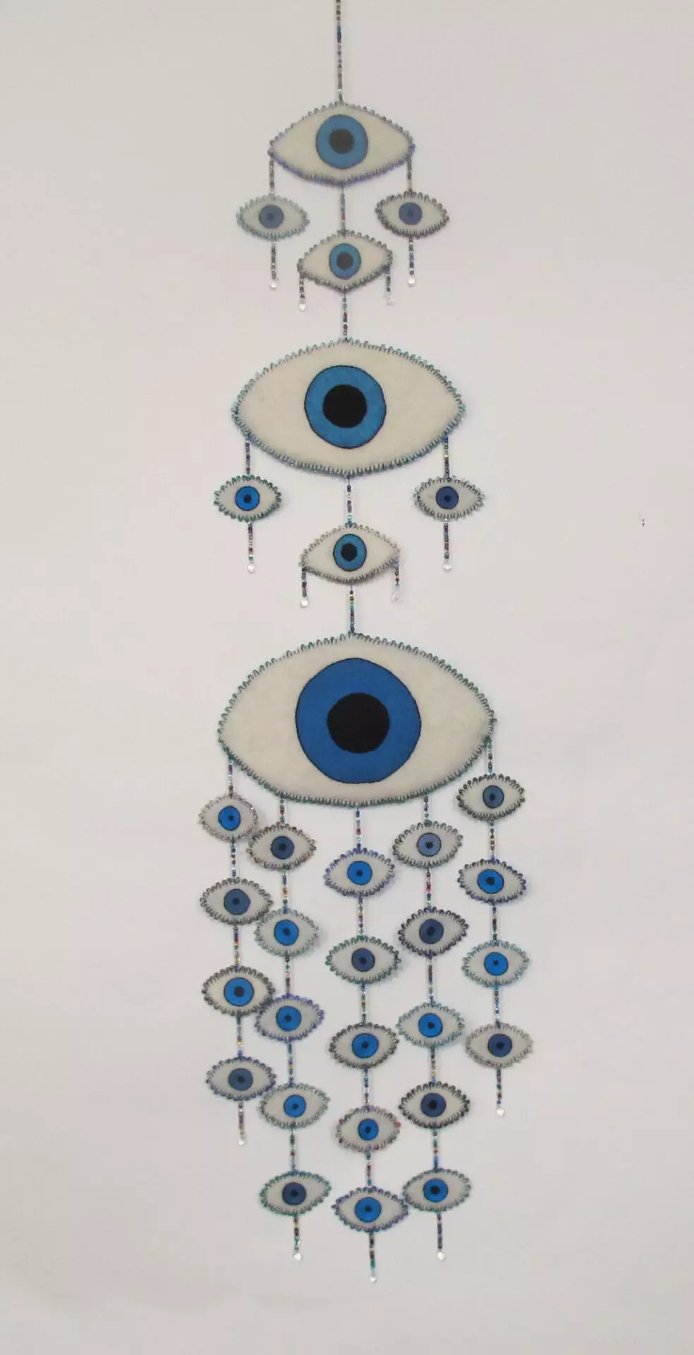 Applique, Embrodiery, Wool Felt, Beads - 46H x 12W - 2021