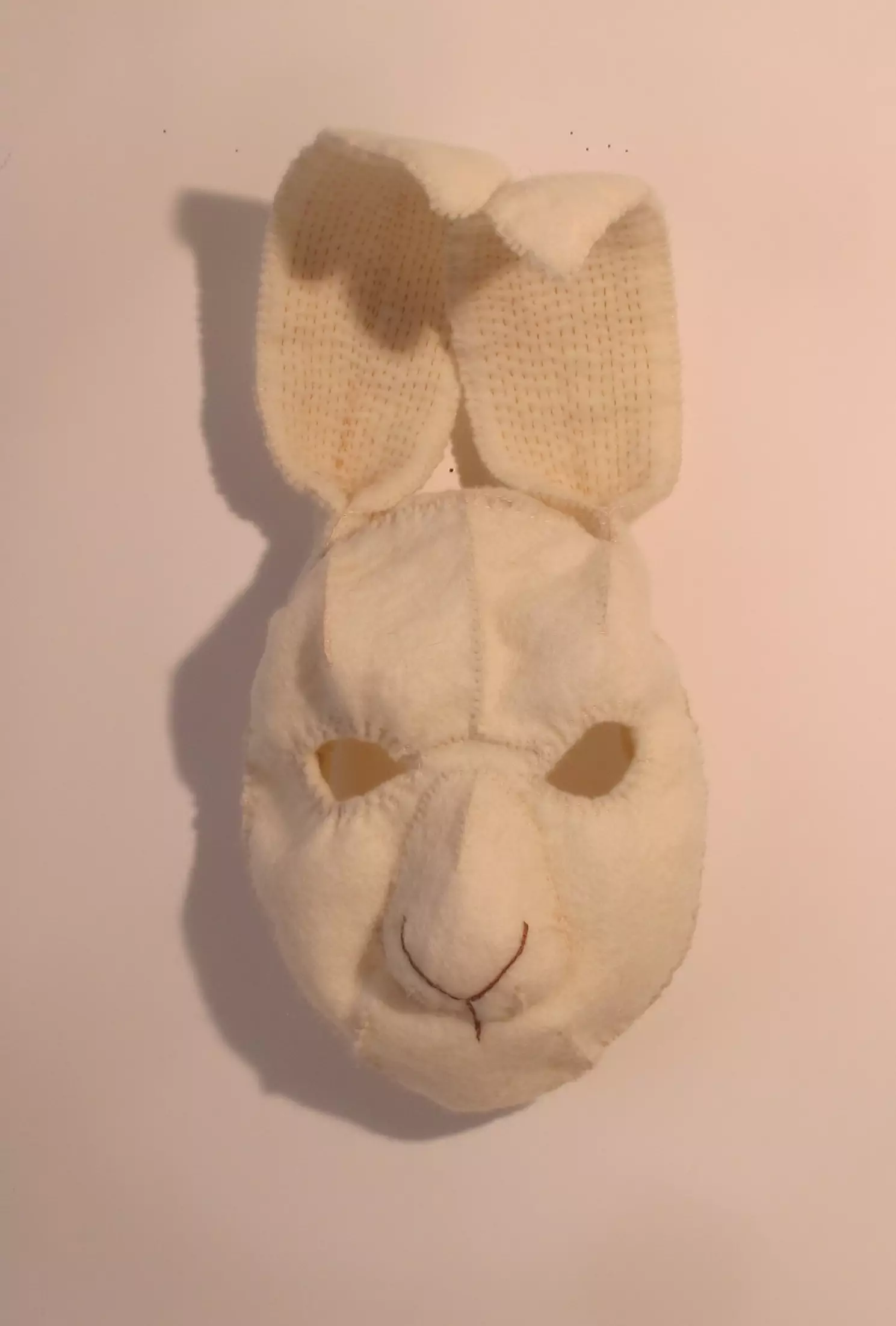 Rabbit Mask wool felt, embroidery 18H x 10W x 5D 2021 Collection of Dalia Reyes